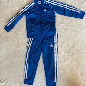 Kids Adidas Blue Tracksuit-Size 4/5